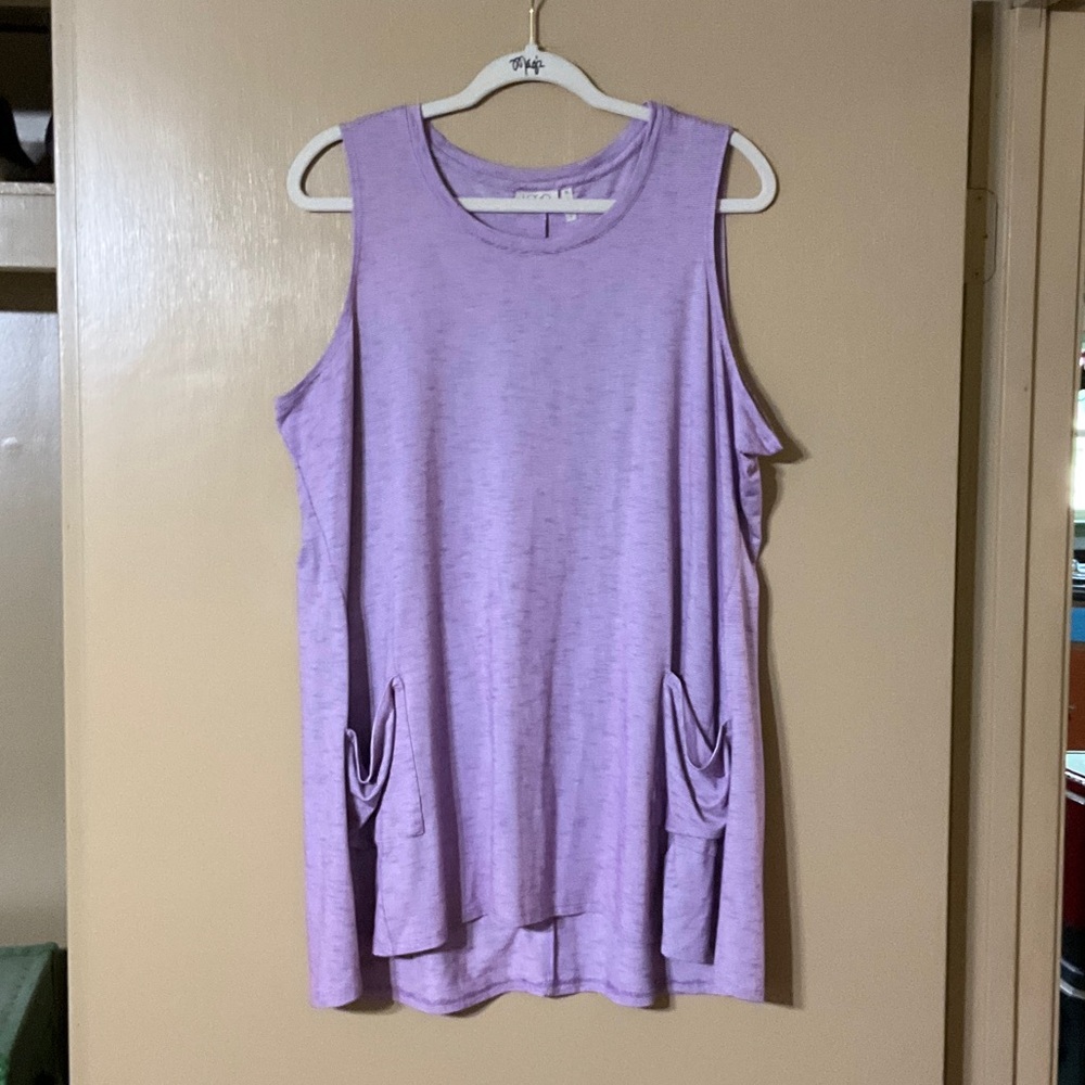 🔥Final LOGO Lavender Sleeveless Pocket Tank